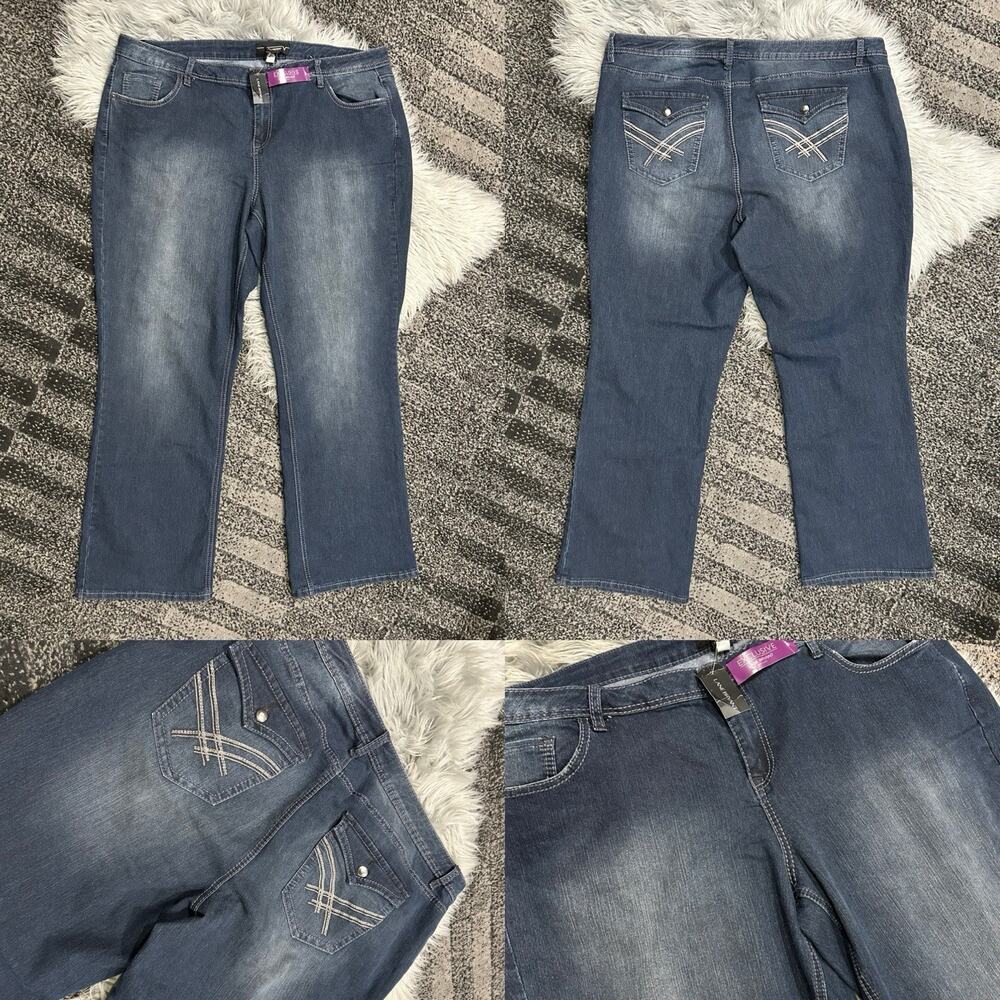 Lane Bryant Plus Straight Fit Jeans Super Stretch Mid Rise Women's Size 24 NWT